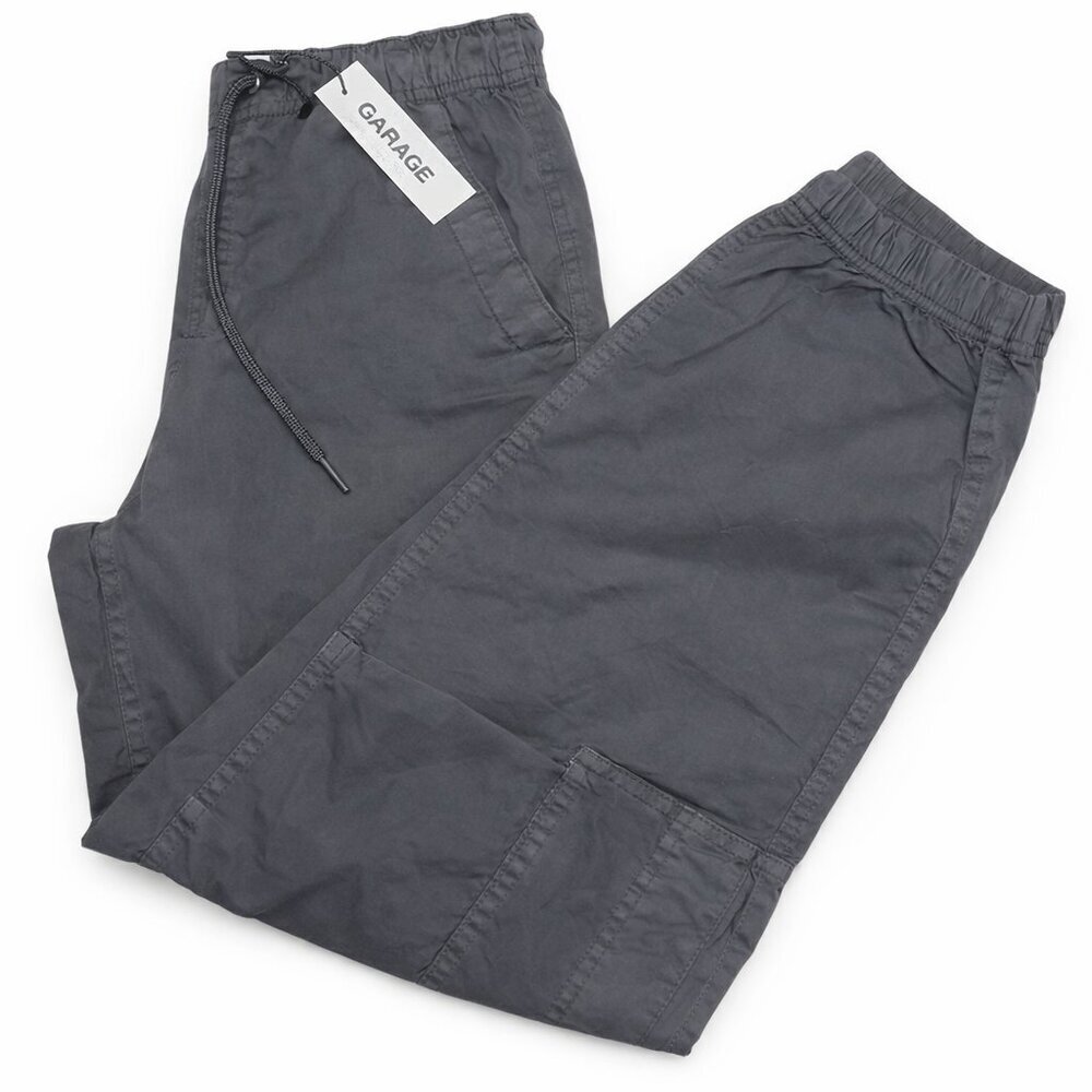 NWT Garage Men’s Cargo Jogger Cotton Grey Pants‎ Small Utility Drawstring Pants